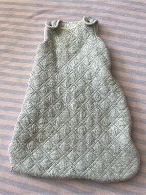 Unisex Quilted Piper and Posie Grey Baby Sleep Sack - 0-6M Soft Wearable Blanket
